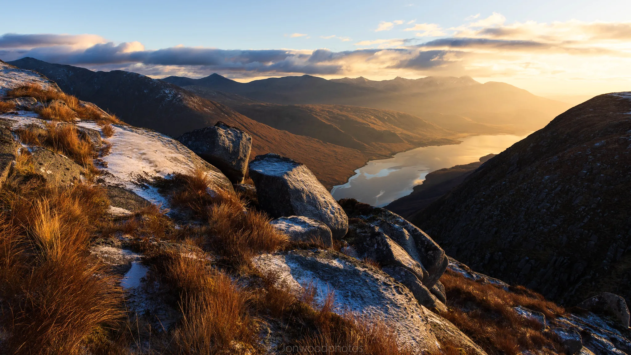 Sunset Looking Down Loch Etive by Jonathan Wood